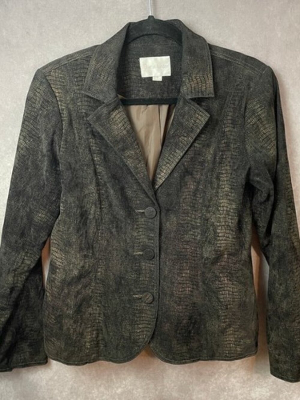 Erin London Snake Print Jacket sz 6